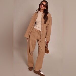 PLT Barrel Jeans and Jean Jacket Set